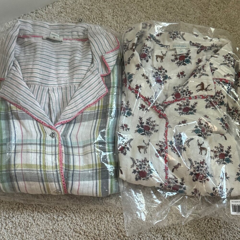 Set of two Sundance Catalog pajama Tops - Medium
